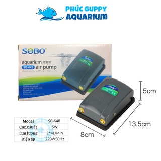 Máy Sủi Khí Oxy 2 Vòi SOBO SB-648 | Máy Sủi Oxi Giá Rẻ, Ổn Định