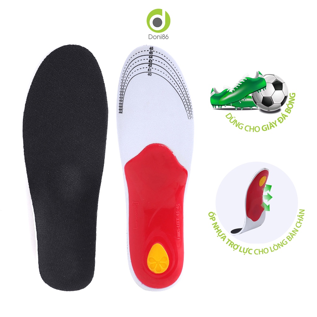 Lót giày đá bóng có vòm ốp nhựa TPU trợ lực cho bàn chân - doni86 - PK179