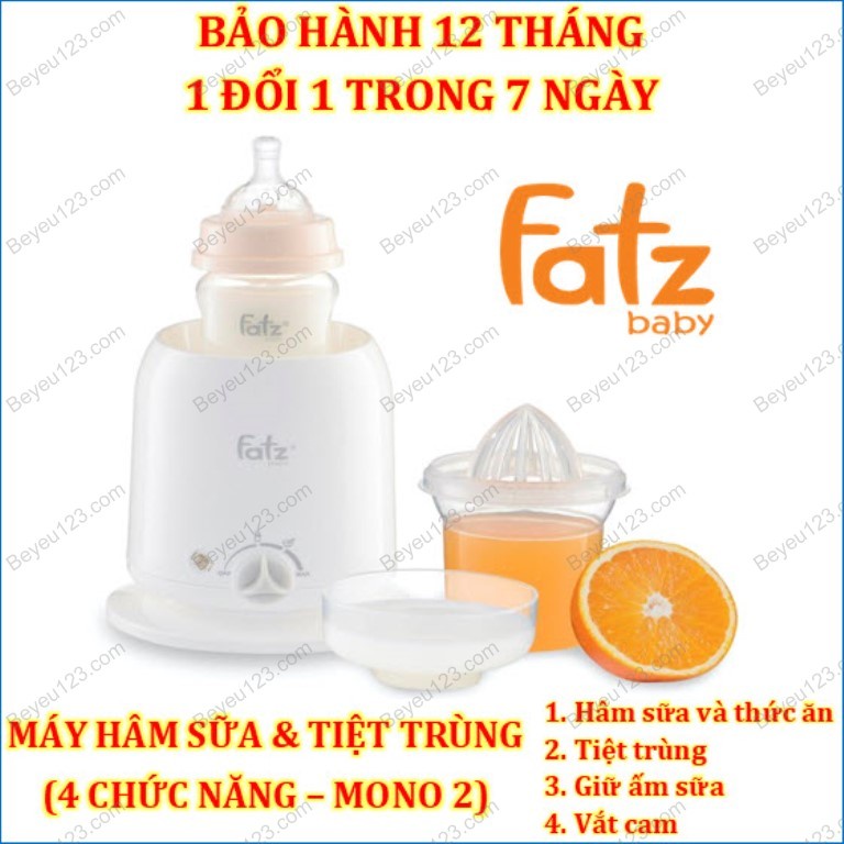 Máy hâm nóng sữa và thức ăn 4 chức năng FatzBaby FB3002SL - Fatz Mono 2 - BH 12 Tháng