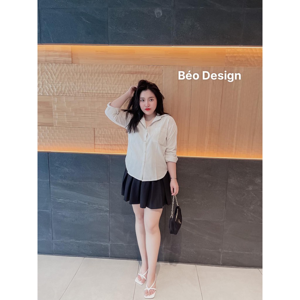 Áo sơ mi kẻ dọc Bigsize