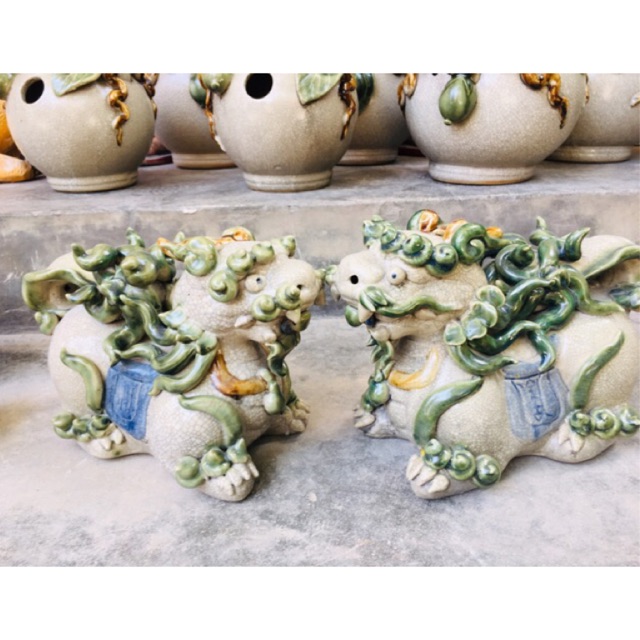 Cặp Nghê  Phong Thuỷ Gốm Cao Cấp