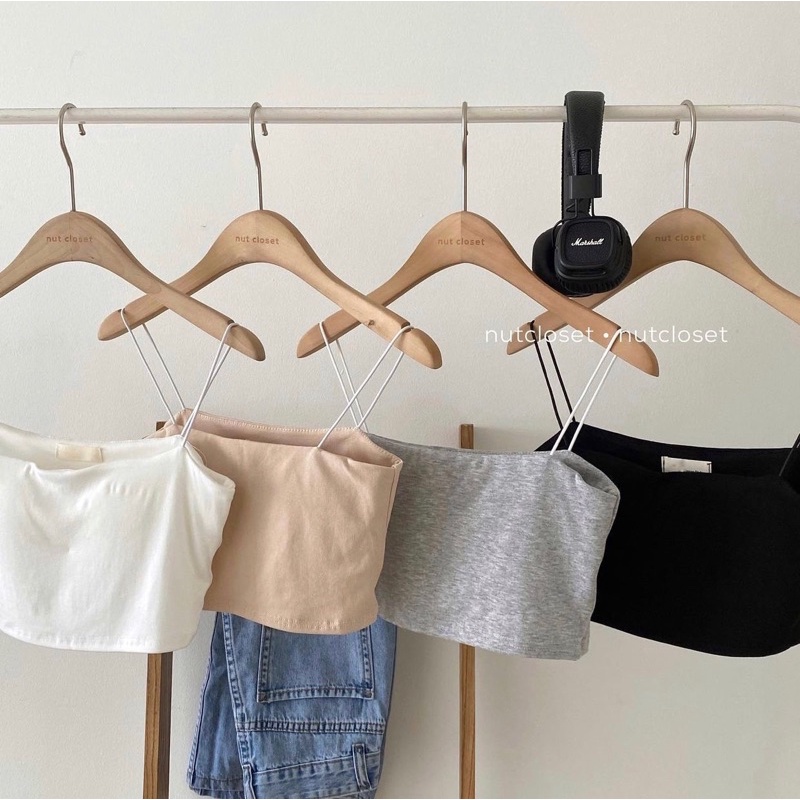 Áo hai dây sợi bún kèm mút ngực