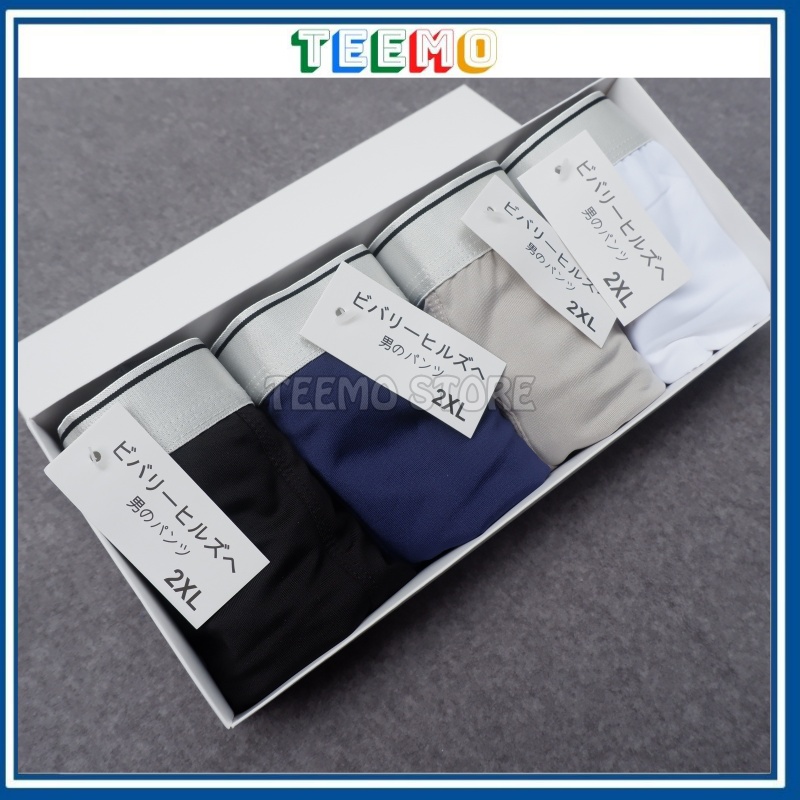 Quần Lót Nam Boxer thun lạnh cao cấp, Quần Sịp Đùi Nam Co Dãn 4 Chiều Kháng Khuẩn Chất Đẹp | Teemo