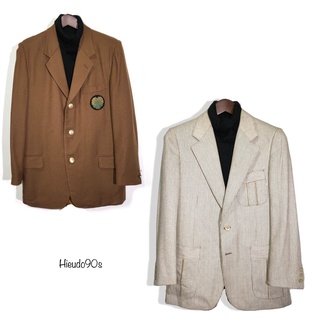 (22 mẫu/bigsize) Áo khoác blazer / vest nam nữ màu sáng oversize vintage 2hand secondhand sida