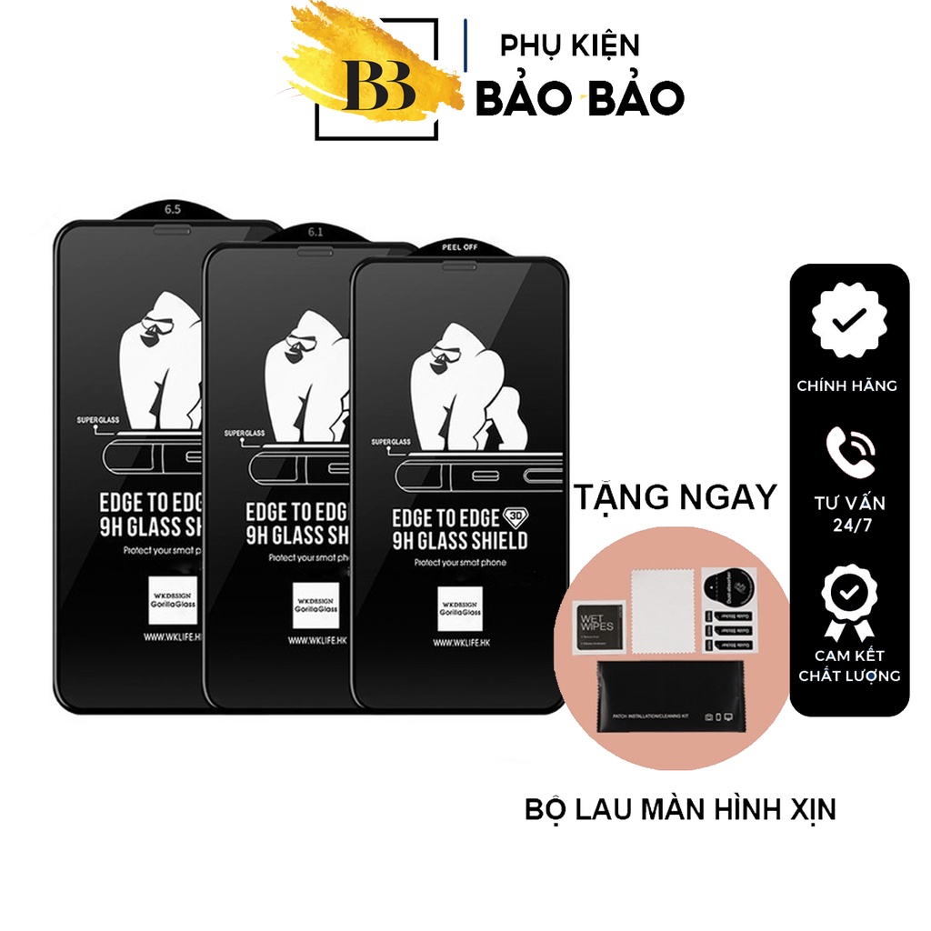 Kính Cường Lực King Kong iphone Full Màn Hình Cao Cấp Đầy Đủ Các mã - phukienbaobao