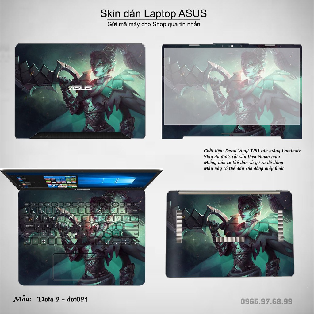 Skin dán Laptop Asus in hình Dota 2 _nhiều mẫu 4 (inbox mã máy cho Shop)