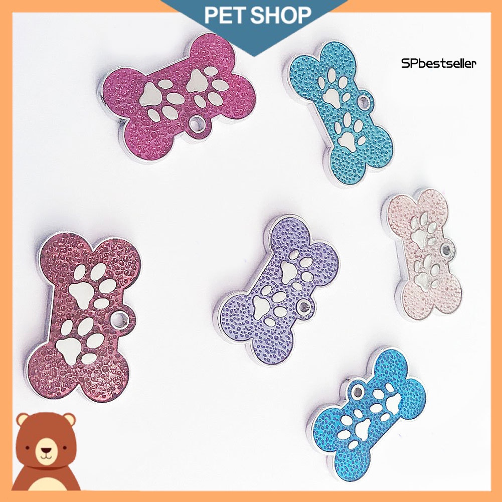 Thẻ Tên Đeo Cổ Hình Khúc Xương Dễ Thương Chống Thất Lạc Cho Thú Cưng