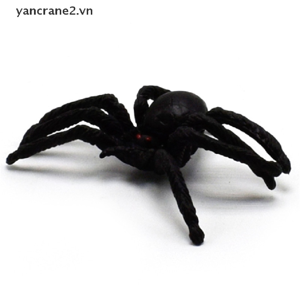 Set 5 Chú Nhện Đen Đồ Chơi Bằng Nhựa Trang Trí Halloween {yancrane2.vn}
