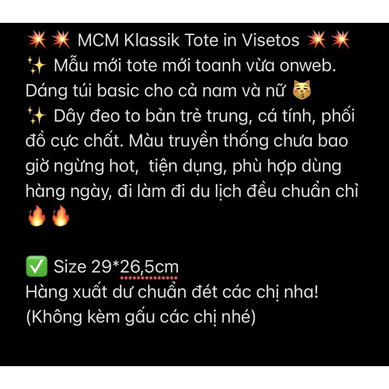 TÚI MC M KLASSIK - XUẤT DƯ