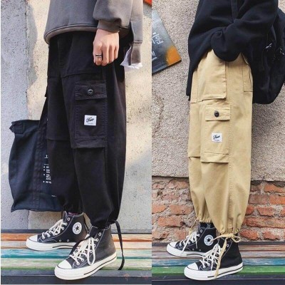 Quần harem/Quần nam nữ, thụng, phong cách hip hop, dáng dài, thời trang, kiểu dáng đơn giản phong cách Nhật Bản