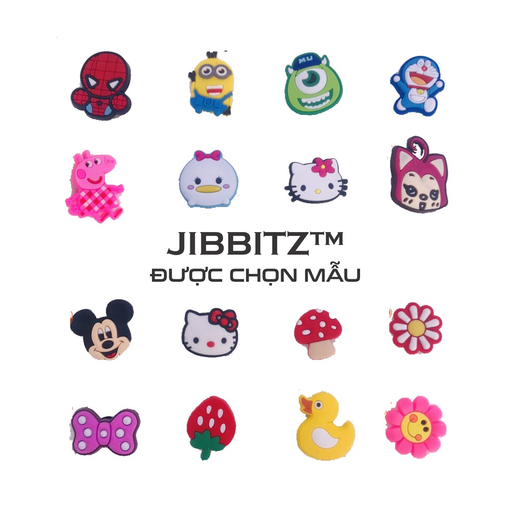 [ĐƯỢC CHỌN] Nút cài dép Jibbitz / Sticker / Charm dành cho các loại dép Crocs Duet và Crocband Clog