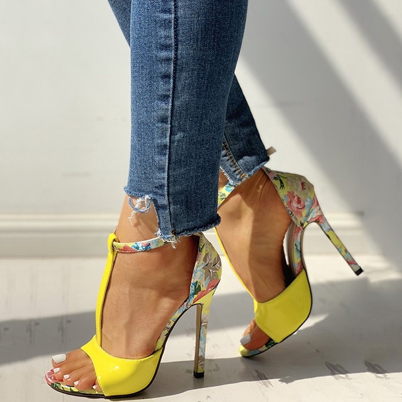 Giày Cao Gót Sandal Làm Từ Da Thời Trang Nữ Cao Cấp