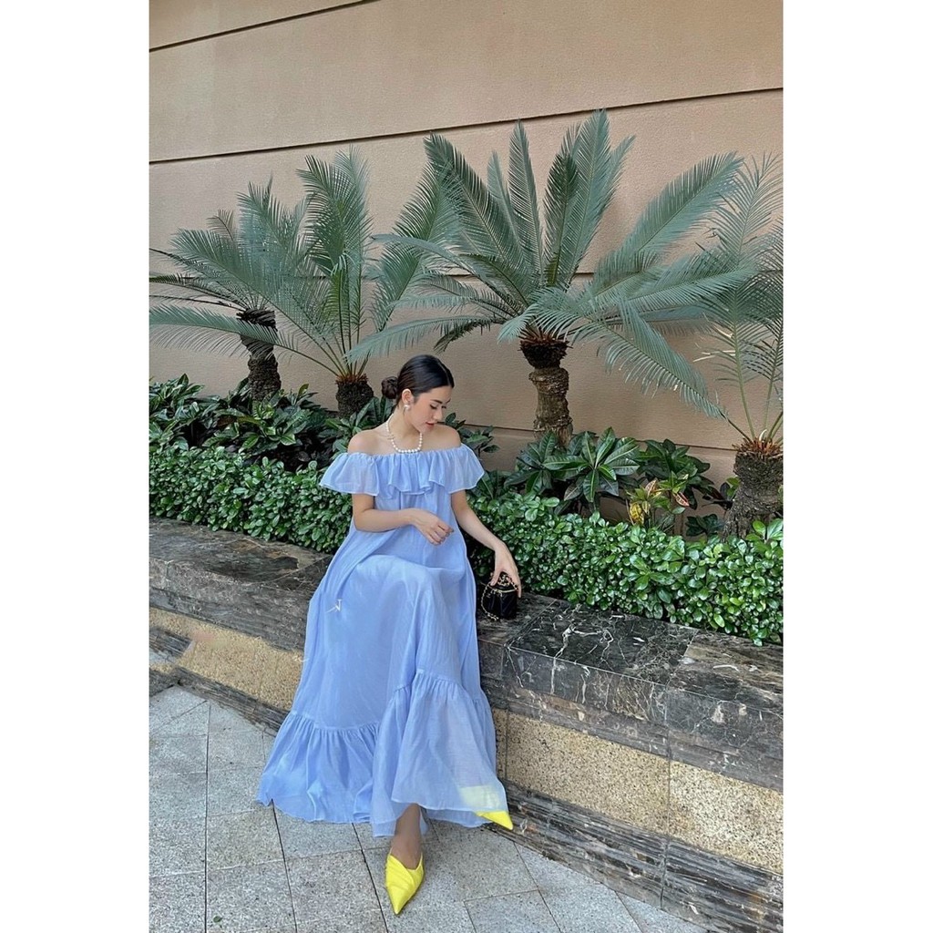 ĐẦM MAXI BẸT VAI BÈO NGỰC (KÈM VIDEO HÌNH THẬT) | BigBuy360 - bigbuy360.vn