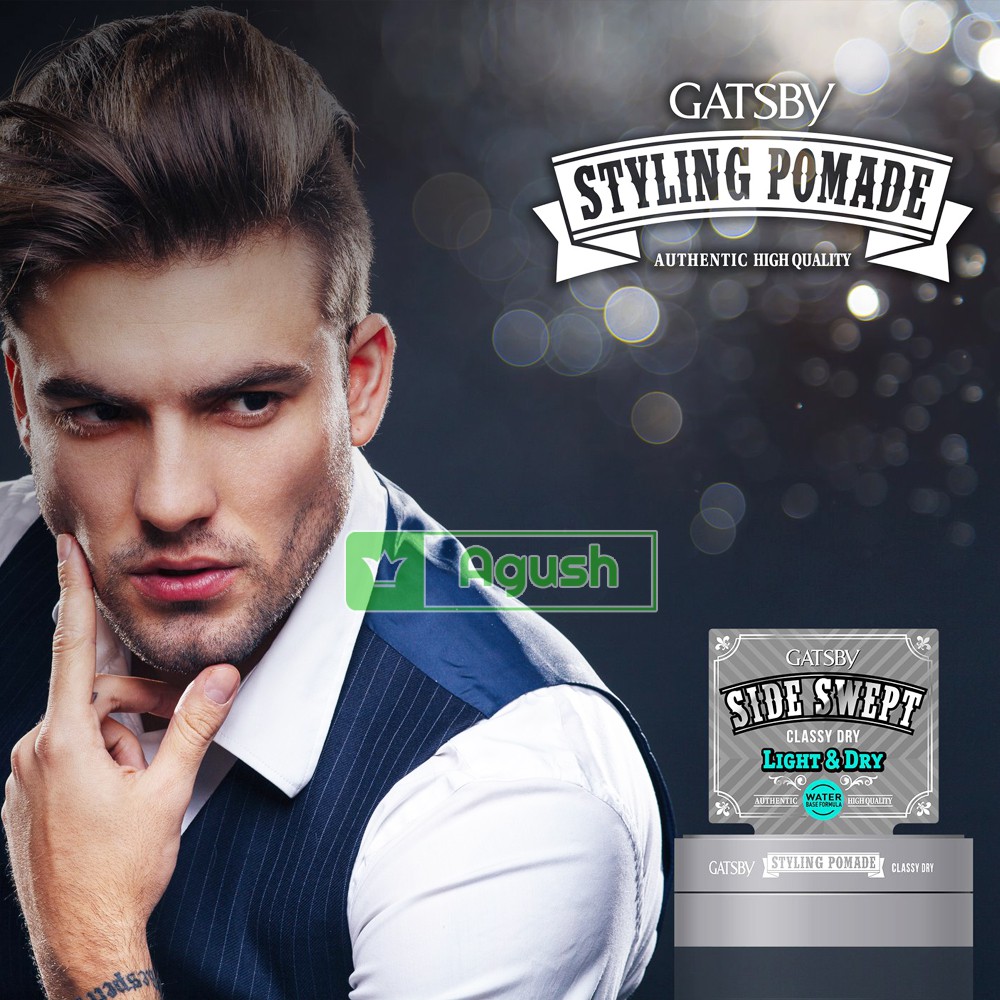 Keo vuốt tóc nam mềm giữ nếp định hình tóc Gatsby Styling Pomade Classy Dry 75g tạo kiểu tóc chính hãng nhật thơm giá rẻ