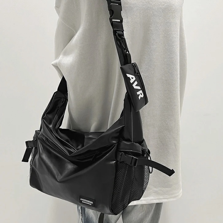 Túi đeo chéo AVR phong cách Unisex chất liệu da PU và vải dù chống nước