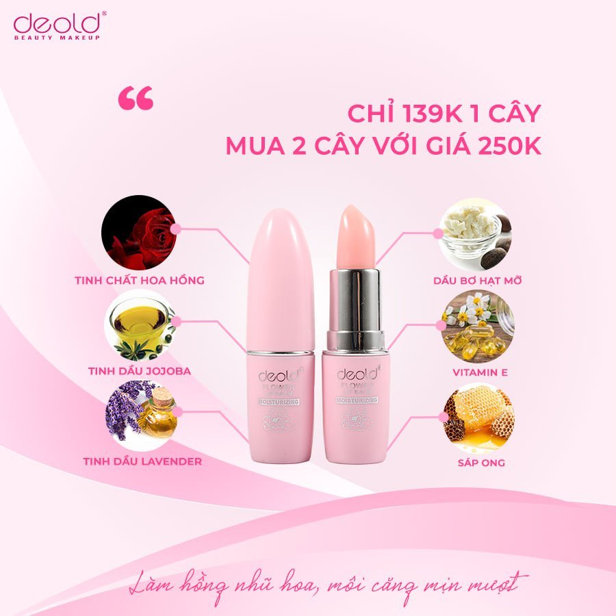 Son dưỡng Deold khử thâm, dưỡng môi căng bóng, làm hồng môi 100g - Love Skin White