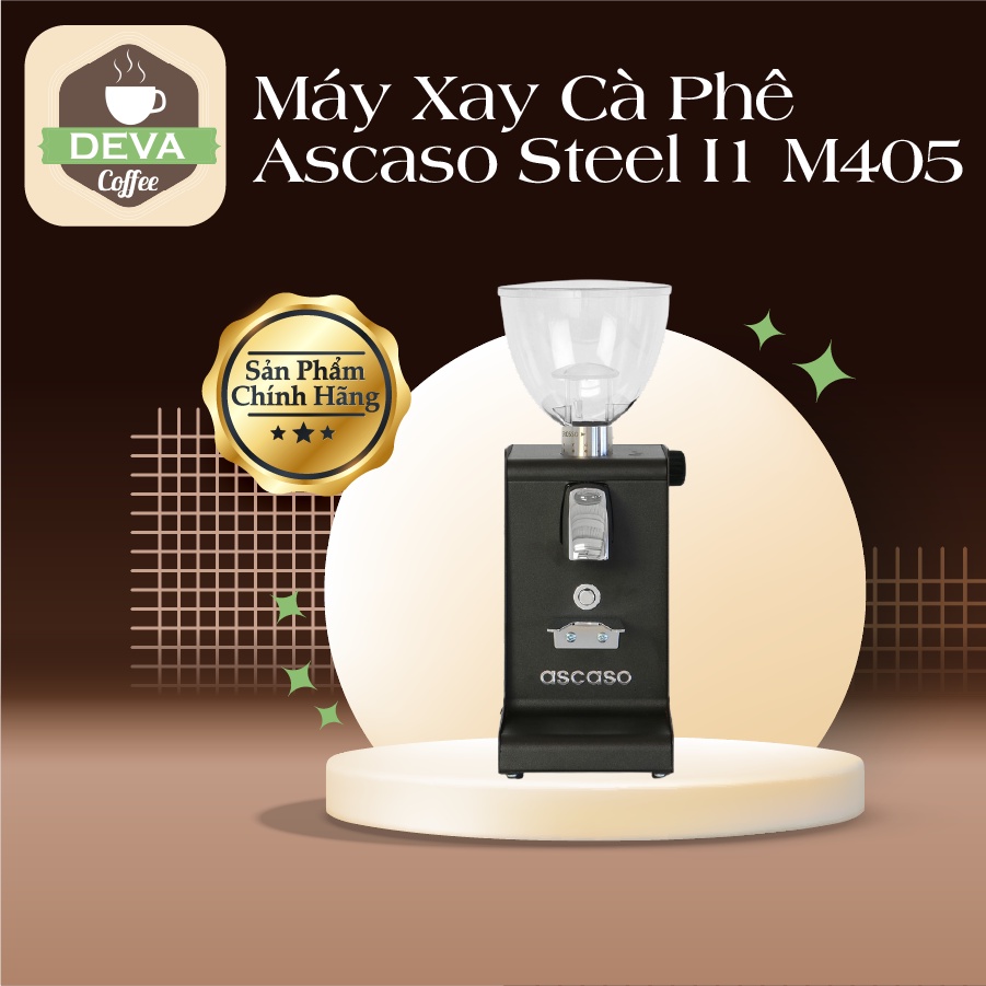 Máy Xay Cà Phê Ascaso I-1 - Nhôm Phủ Sơn Bóng, 54 mm Thép Cường Lực, 250 W, 3.5 kg, Tây Ban Nha