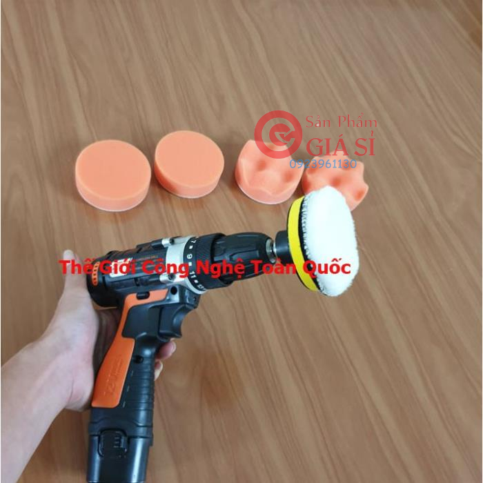 Bộ chuyển đổi máy khoan thành máy khoan mài cắt đánh bóng đa năng - đánh bóng ô tô - đánh bóng xe hơi 21 chi tiết ❤️free