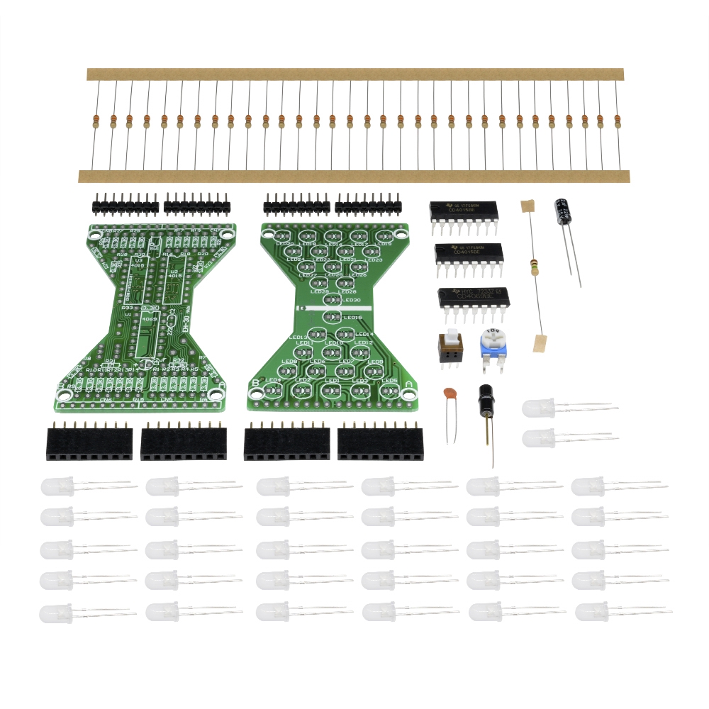 Đồng hồ cát điện tử DIYMORE DC 5V LED có thể điều chỉnh tốc độ màu xanh lam DIY