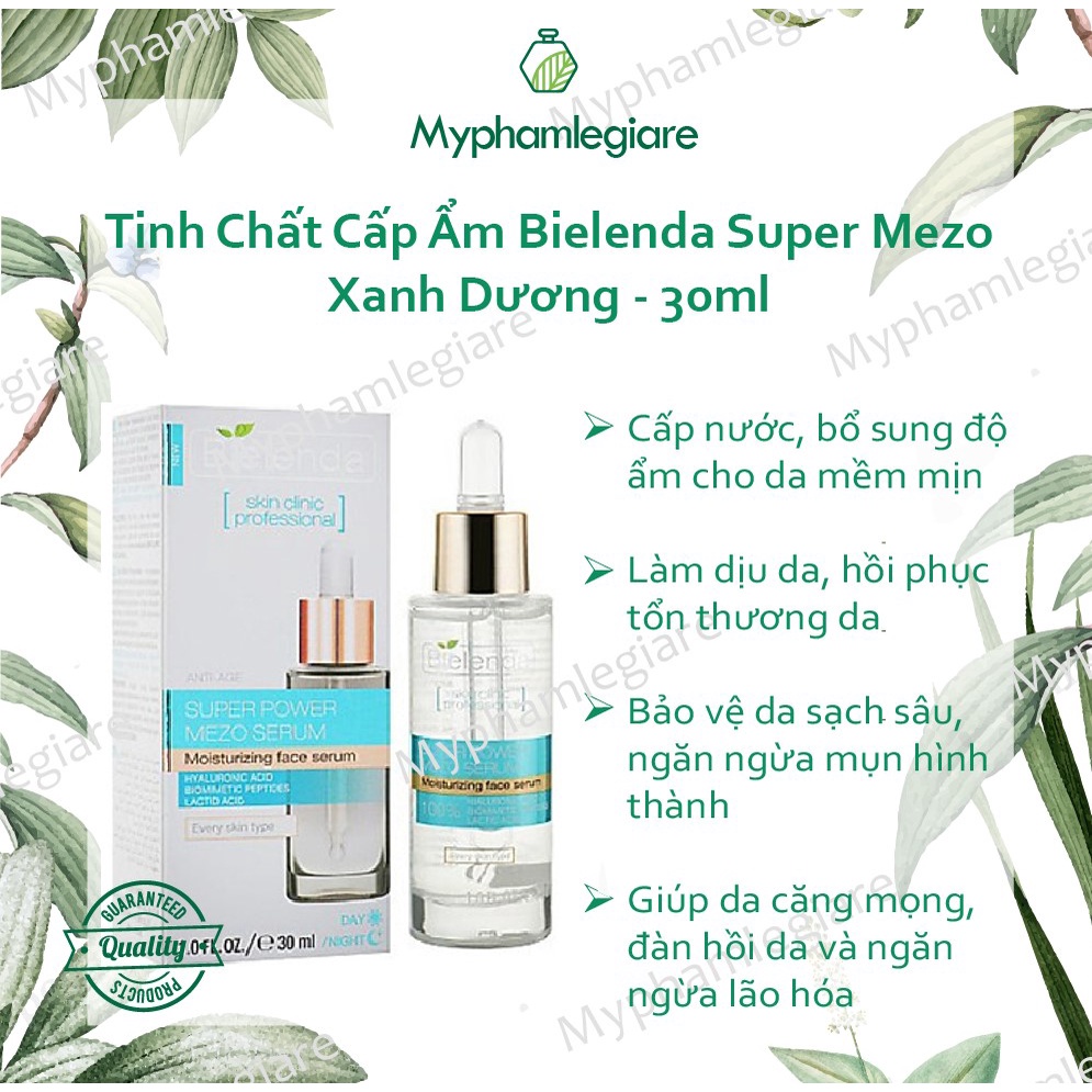 Serum Bielenda xanh dương dành cho da khô, da bị mất nước và da nhạy cảm