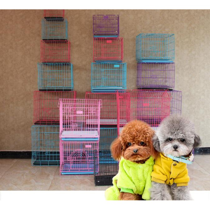{Bỏ sỉ sll } chuồng chó,mèo,pet lồng gấp gọn sơn tĩnh điện tặng kèm khay vệ sinh