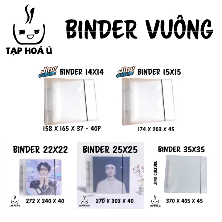 BINDER BÌA VUÔNG JING CULTURE (NHIỀU LOẠI)