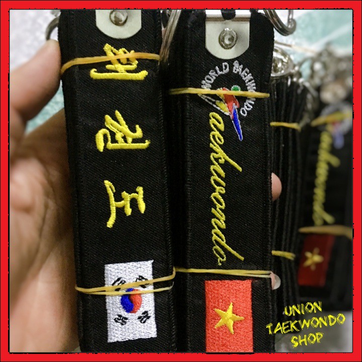 Móc Khóa Thêu Đai Đen Taekwondo Karate Vovinam x UnionTaekwondoSHOP