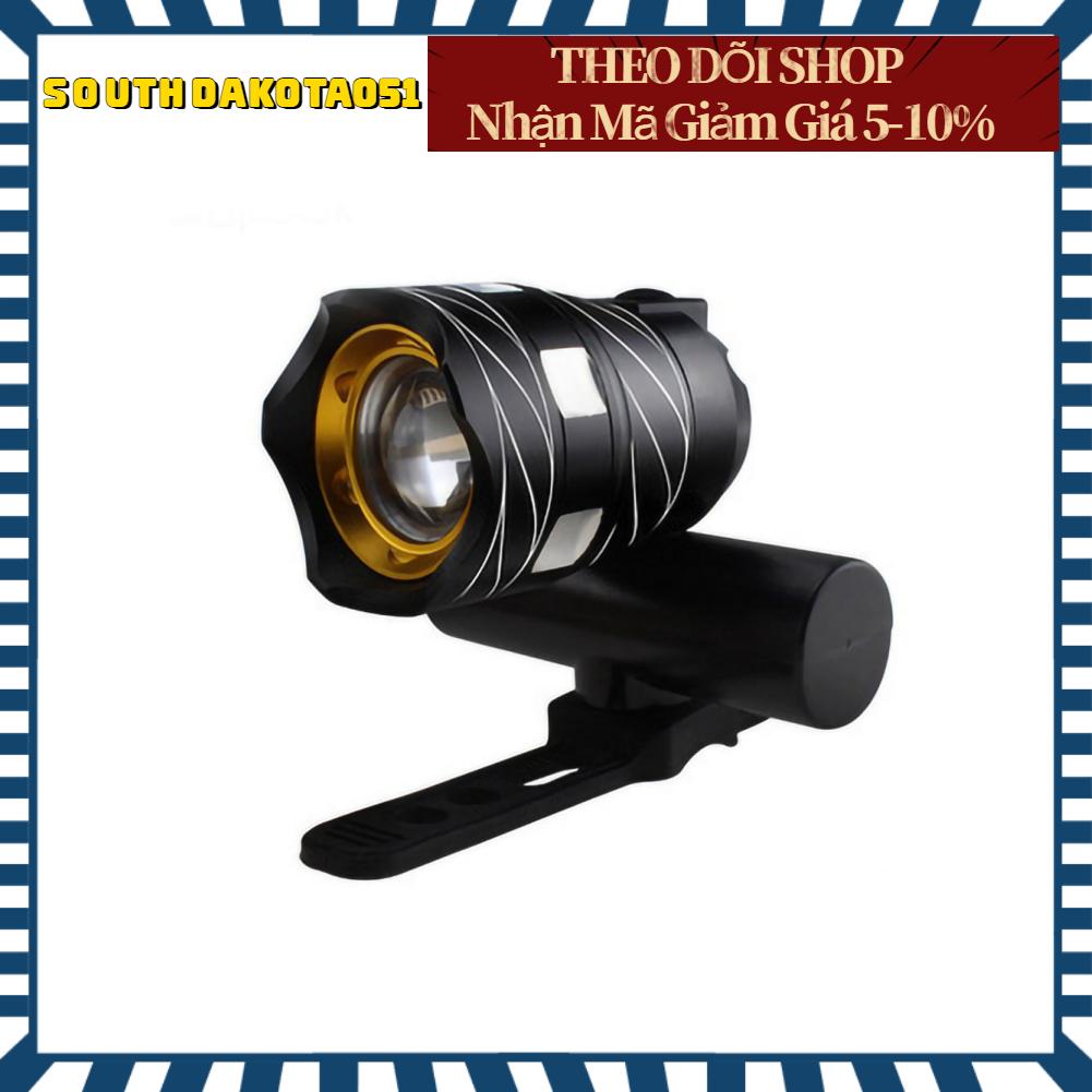Hàng Sẵn Đèn pin với 3 chế độ có cáp sạc usb cho xe đạp Đèn pha xe đạp【Southdakota051】