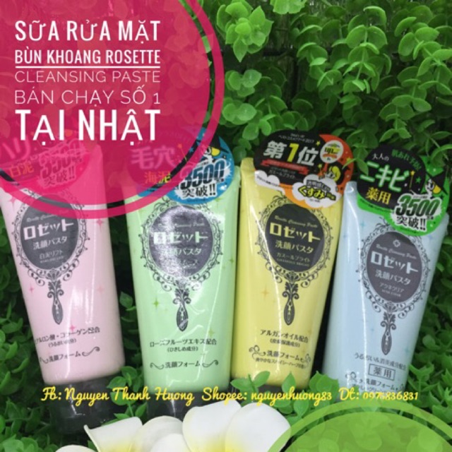 (Sữa rửa mặt  hàng Nhật xách tay) Sữa rửa mặt Rosette kaidei 120g (Nhật)