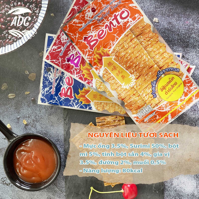 Bento Thái Lan Chính Hãng Gói 5g - Mực Bento Cay Cay Hải Sản Siêu Ngon - Ăn vặt NaNa