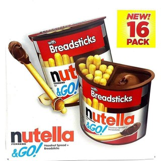 Bánh que chấm Chocolate Nutella&Go Hazelnut Spead With Breadsticks