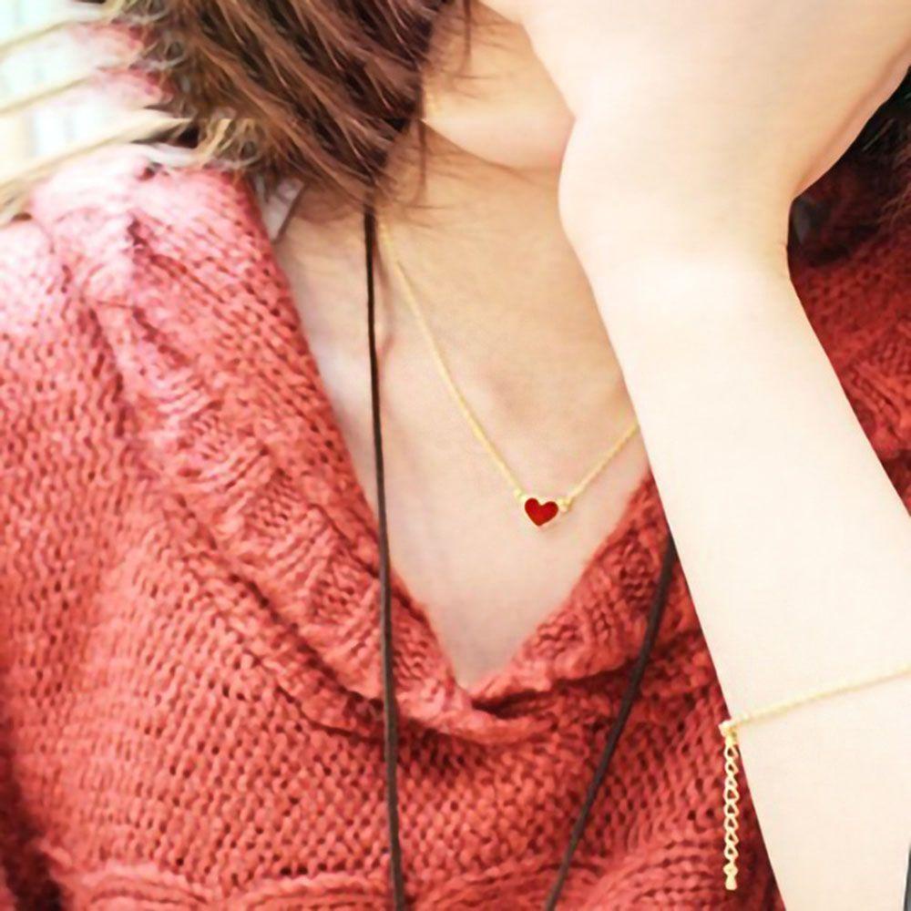 Vòng Cổ Choker Bằng Hợp Kim Mặt Hình Trái Tim Thời Trang Cho Nữ