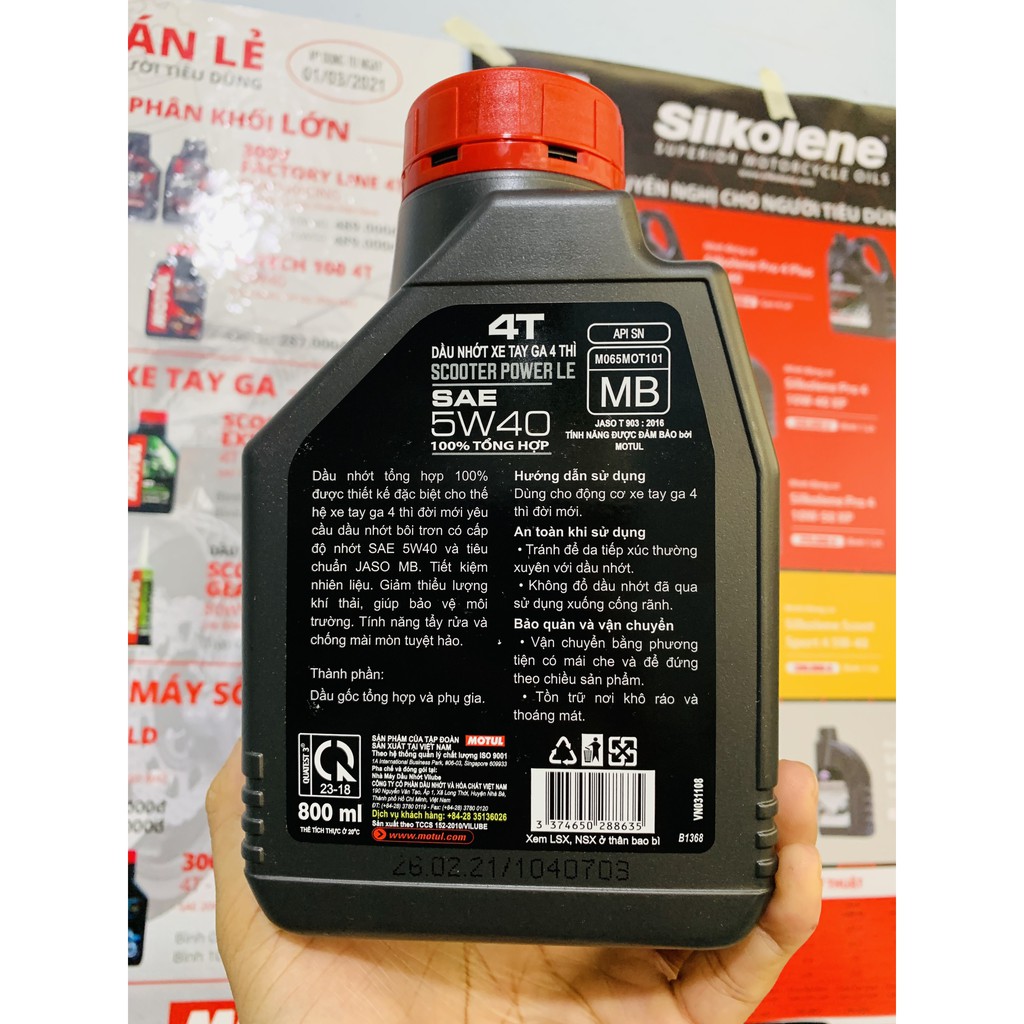 Nhớt xe ga MOTUL SCOOTER POWER LE 5W40