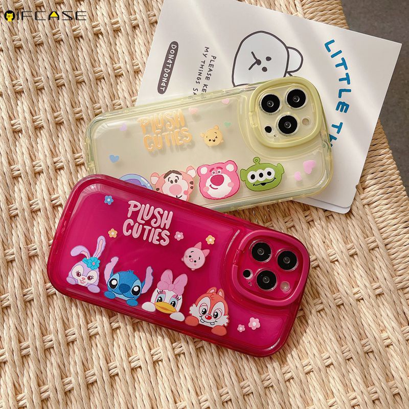 Ốp Điện Thoại Mềm Chống Sốc Có Giá Đỡ Hình Hoa Cúc / Gấu / Thỏ StellaLou Stitch Cho iPhone 13 12 11 Pro Max