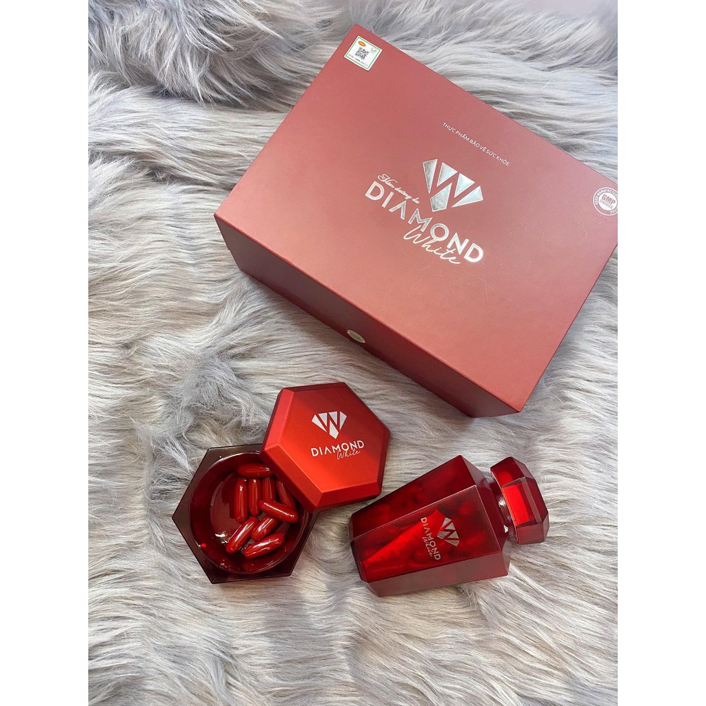 [MUA 1 TẶNG 1] Viên Uống Trắng Da Diamond White, Siêu Dưỡng Chuyên Sâu, Trắng Gấp 3, Mờ Nám, Tàn Nhang, Da Không Tỳ Vết | Thế Giới Skin Care