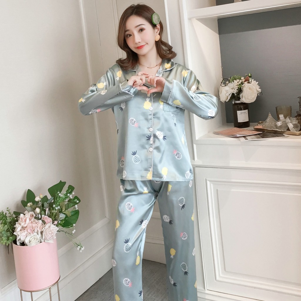 Set đồ ngủ bằng lụa satin dành cho nữ | BigBuy360 - bigbuy360.vn