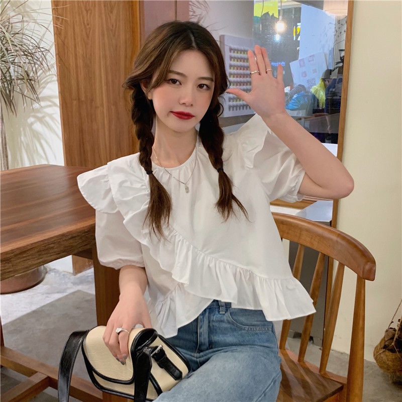 Áo Thun Dáng Rộng Tay Phồng Phong Cách Hàn Quốc 2022 Thời Trang Cho Nữ JL-TX-222