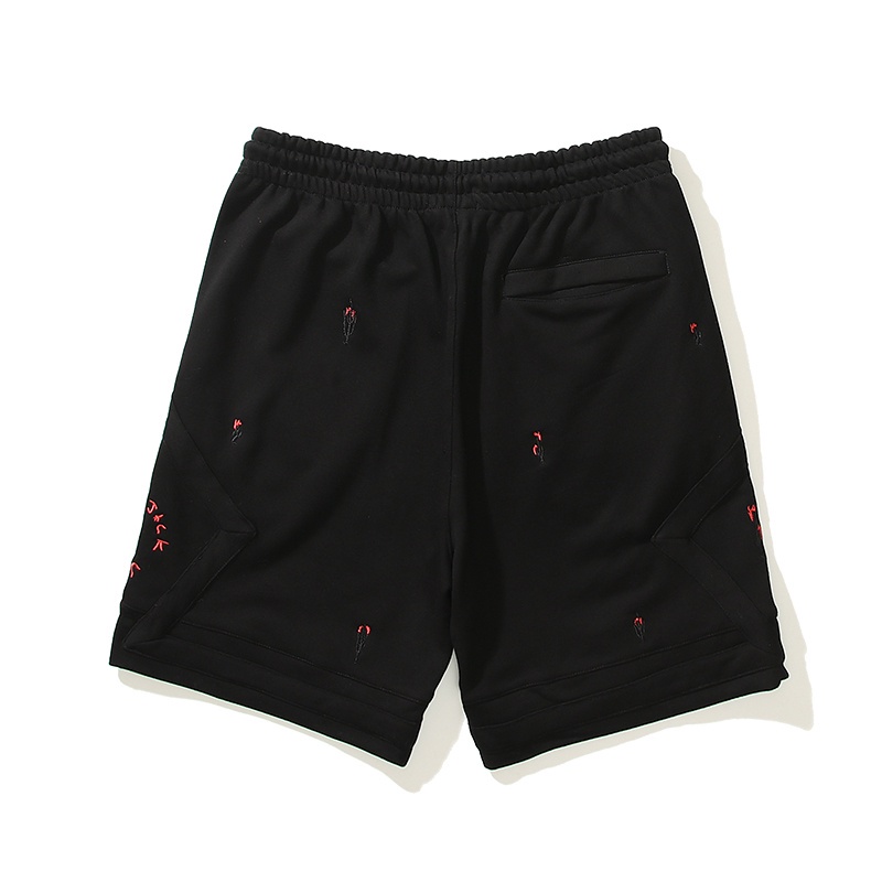 Quần Short Thể Thao Thêu Họa Tiết Cây Xương Rồng/Hoa Thời Trang Âu Mỹ