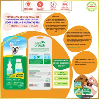 Set Gel & Dung Dịch Làm Sạch Răng Miệng Chó Mèo Tropiclean