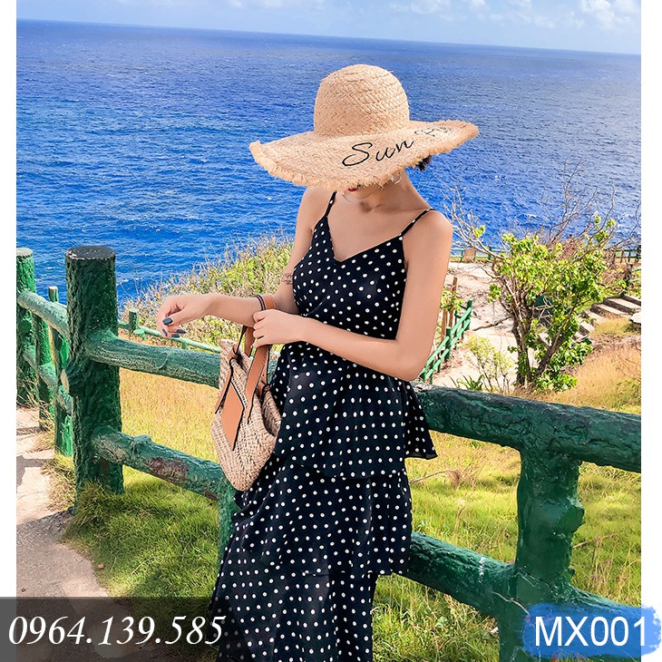 Váy maxi xòe 4 tầng xinh xắn, chất đẹp, dùng đi biển, du lịch, sự kiện | MX001