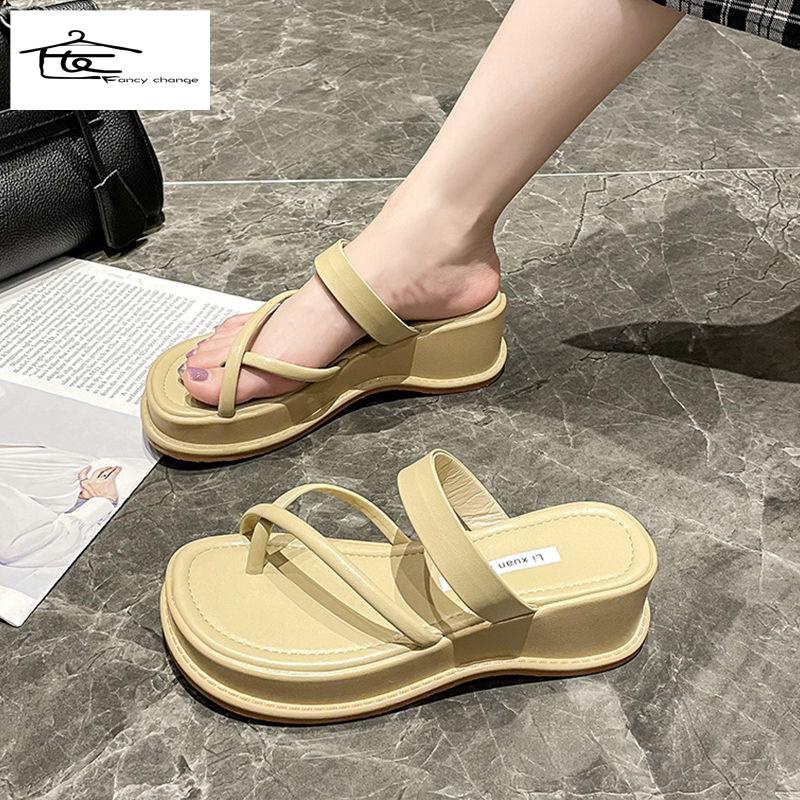 Hàng Có Sẵn Bán Chạy ~ Sandal Đế Xuồng Dày Phong Cách Mùa Hè