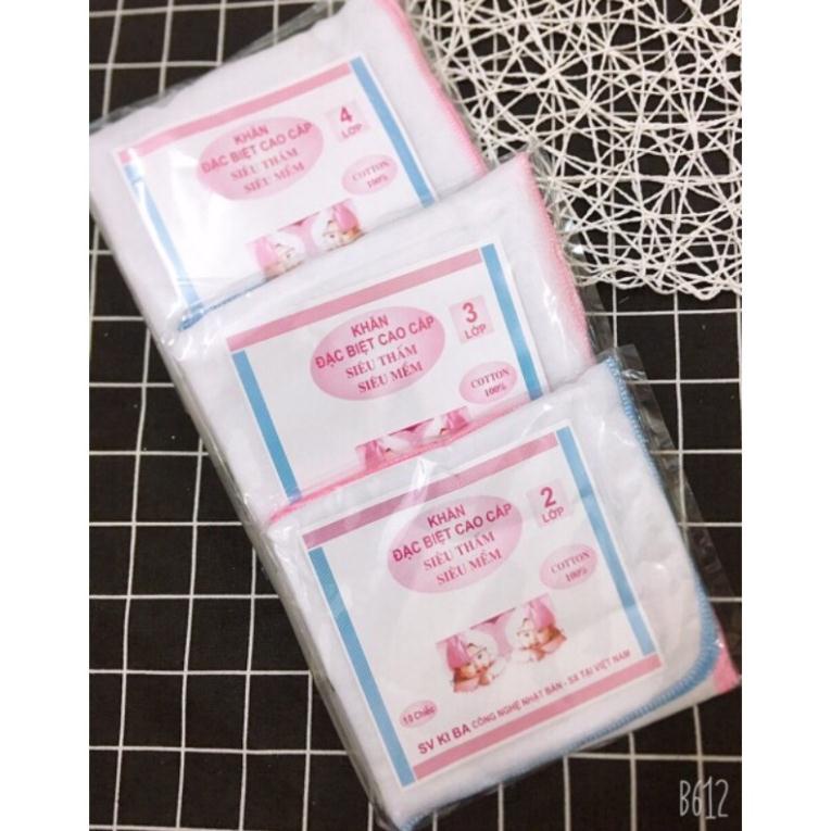 Set 10 khăn xô 3 lớp siêu mềm cho bé