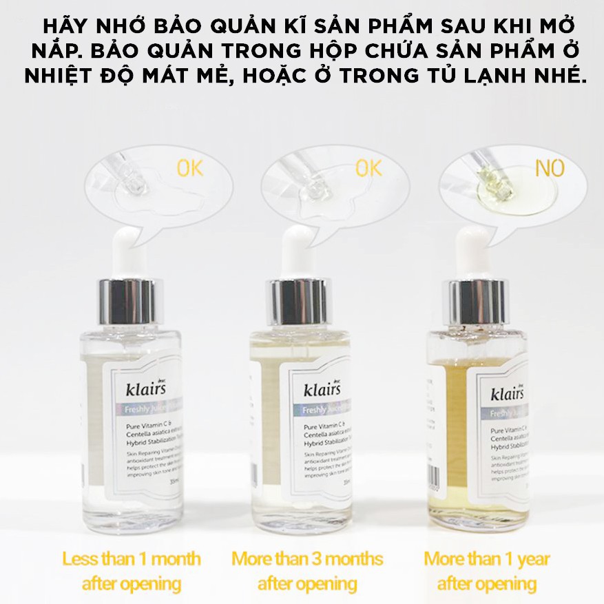 Serum Klairs Freshly Juiced Vitamin Drop Tinh Chất Sáng Da Vitamin C