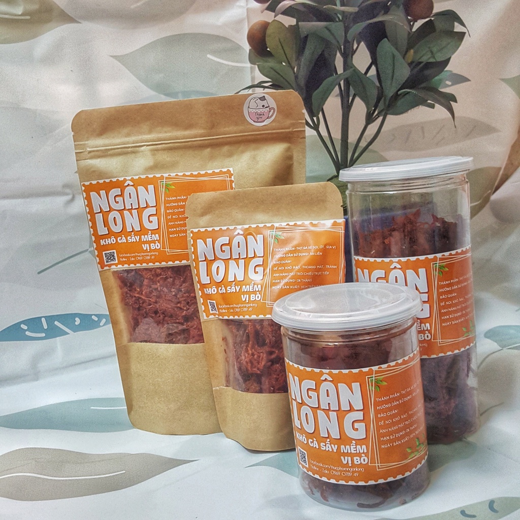 Khô Gà sấy mềm vị khô Bò Ngân Long - Thơm ngon Dinh dưỡng - 100g | 250g | BigBuy360 - bigbuy360.vn