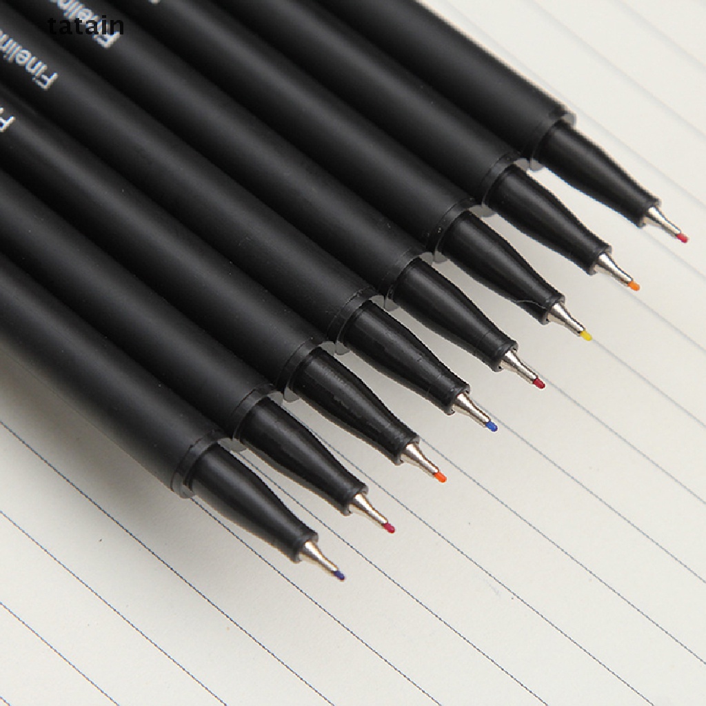 [TAT] 12pcs Color Pen Set Fine Line Drawing Pen Porous Fine Point Markers CVX
