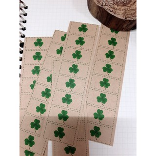 [Vintage] Sticker dài bullet journal cỏ ba lá trang trí sổ tay, planner