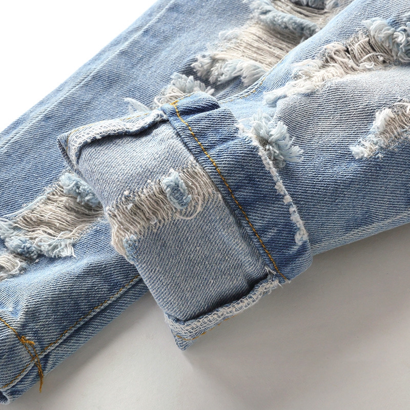 Quần jeans dài bằng cotton màu trơn thời trang xuân thu 2020 phong cách Hàn Quốc cho bé trai và bé gái