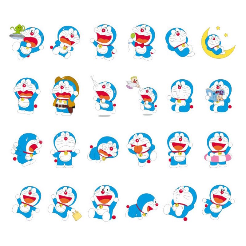 50 Tem Dán Sticker Hình Doraemon Doraemon