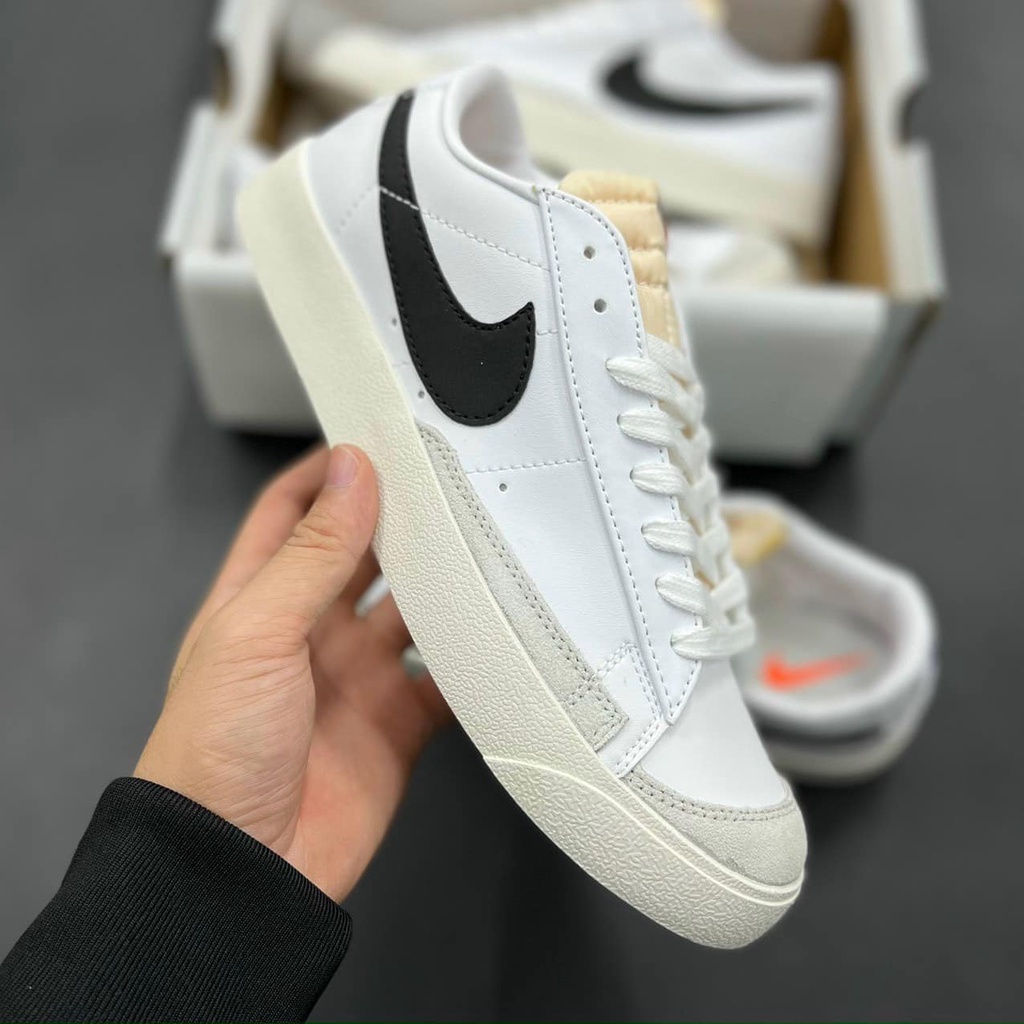 Giày Sneaker Nam Nữ  Blazer Cổ Thấp Trắng Đen