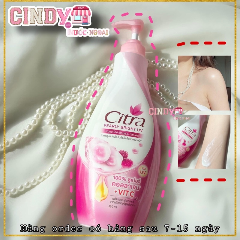 Citra Pearly White UV Body Lotion 550ml. Sữa dưỡng thể citra 》Hàng chính hãng《.